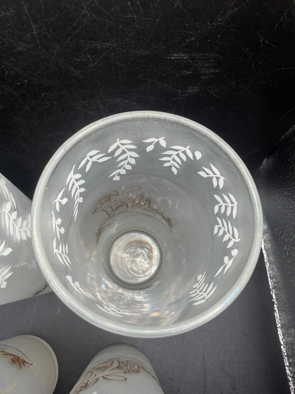 4 Vintage Libbey Fairy Pixie Nymph Frosted Highball Cocktail Glasses Barware
